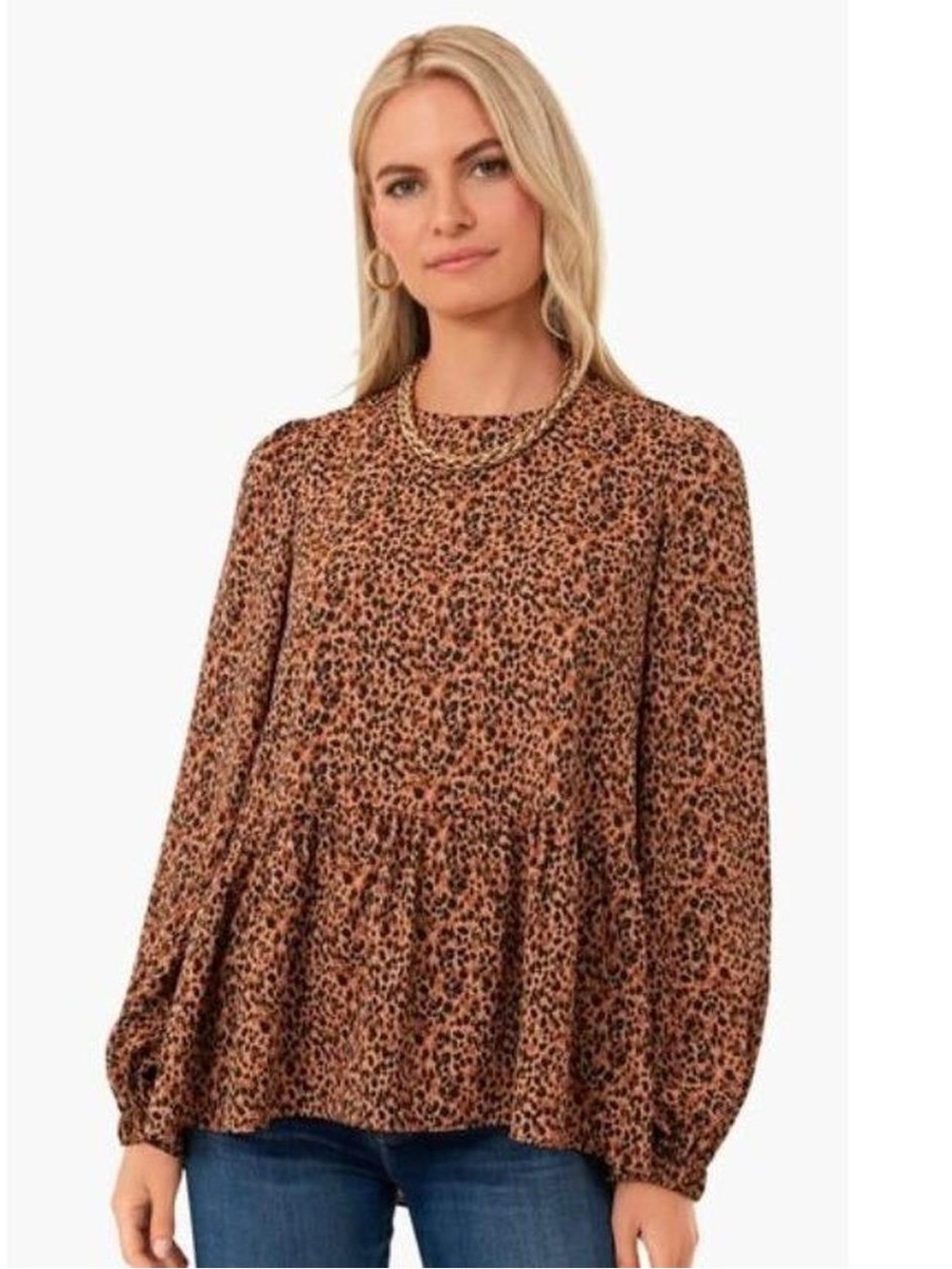 Pomander Place x Tuckernuck Leopard Blouse, Size M